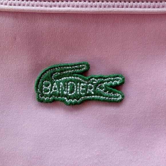 NWOT Women's Lacoste x Bandier All Motion Scoop-Neck Bodysuit in Bordeaux & Pink - Picture 9 of 16